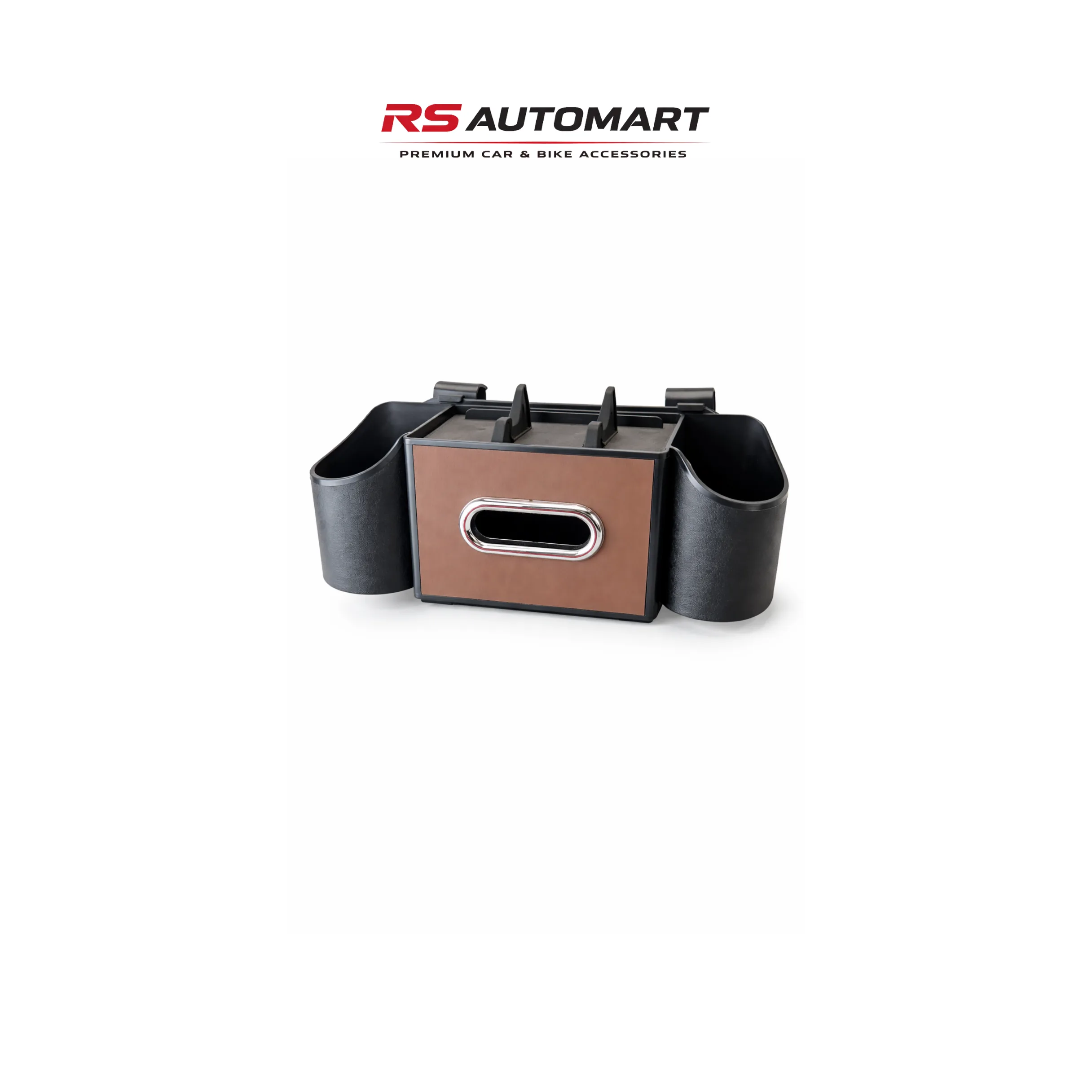 Car Console Organizer – Leather with Cup Holder