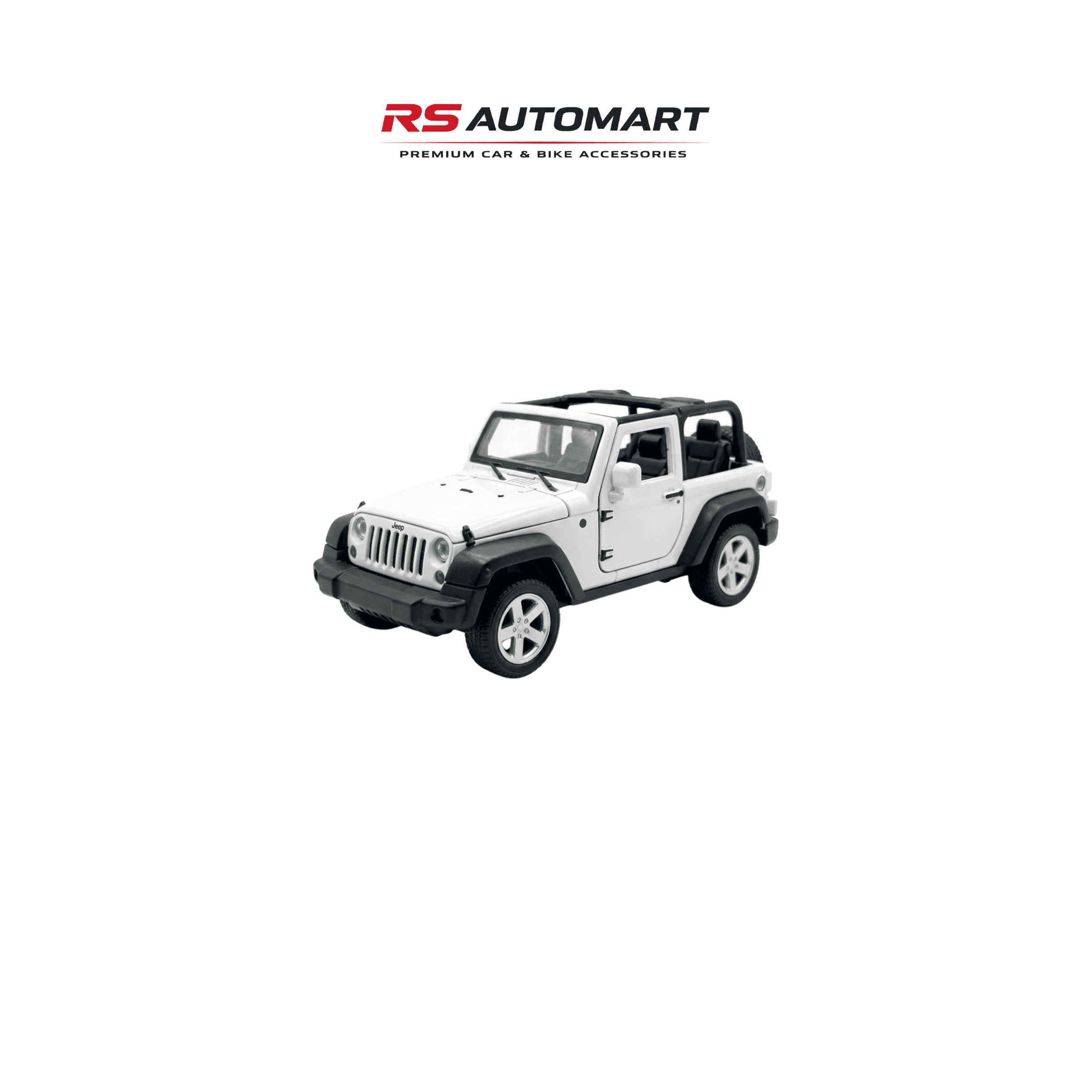 Diecast Jeep Wrangler Model – 1:32 Scale (White)