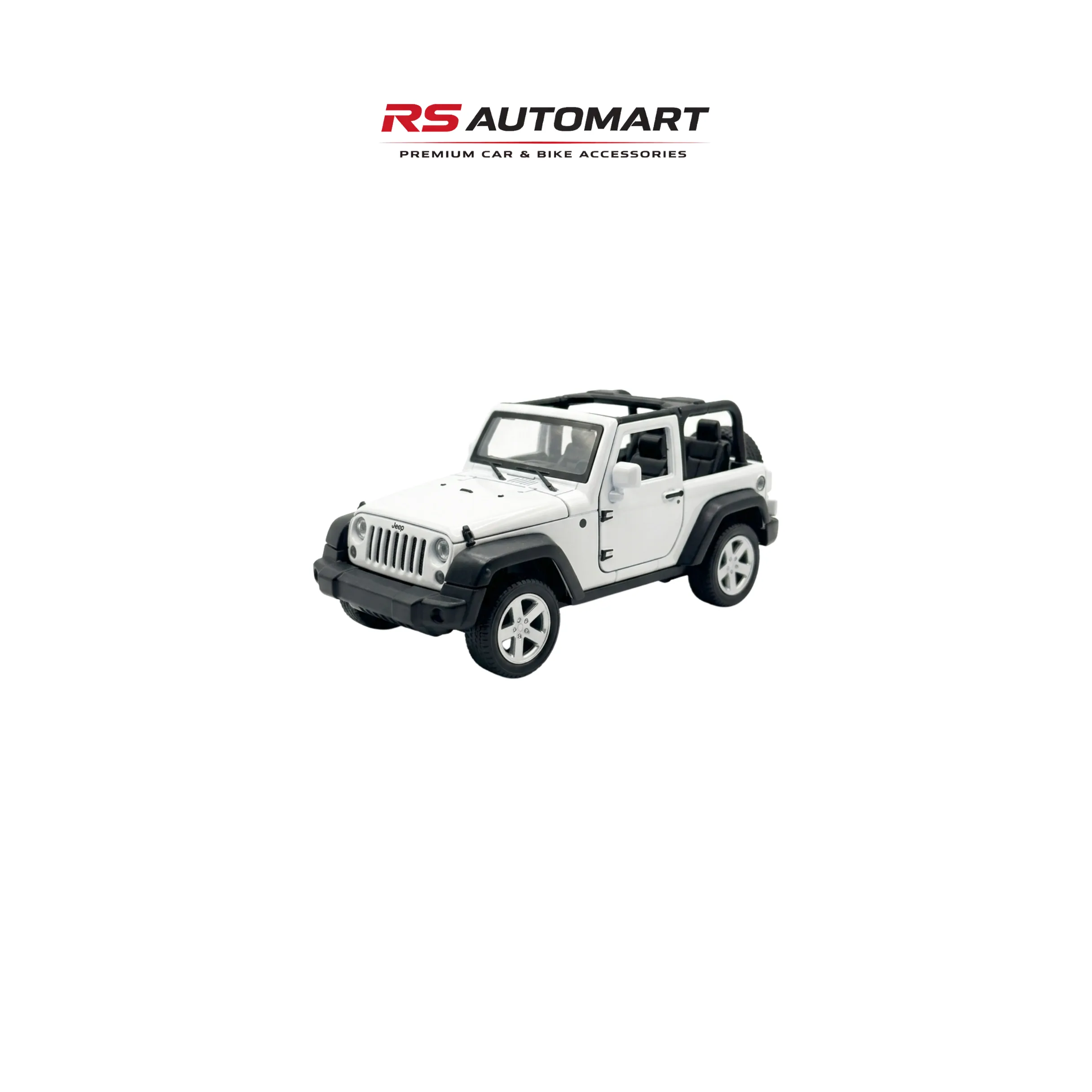 Diecast Jeep Wrangler Model – 1:32 Scale (White)