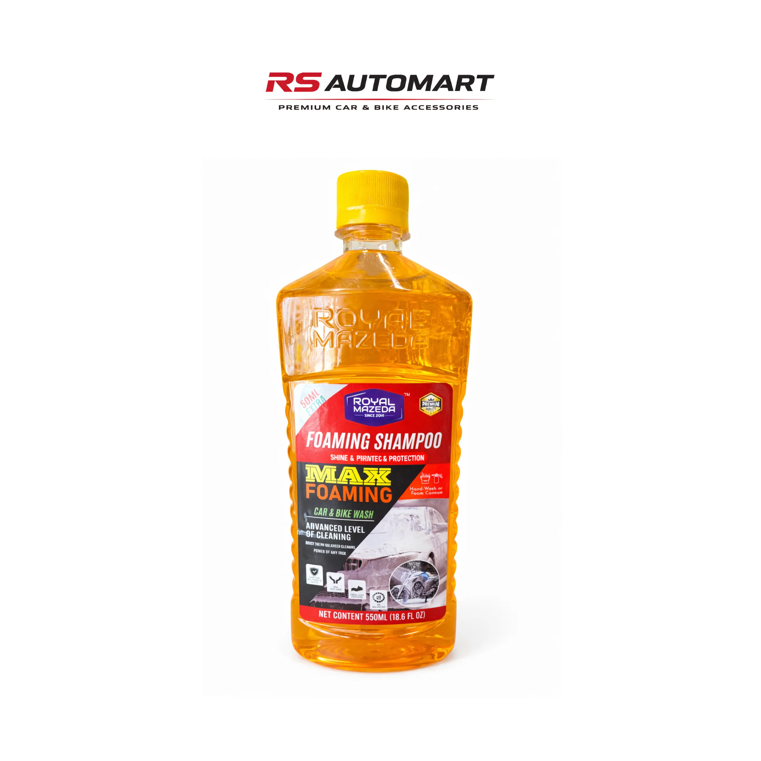 Royal Mazeda Foaming Shampoo – Car & Bike (550ml)